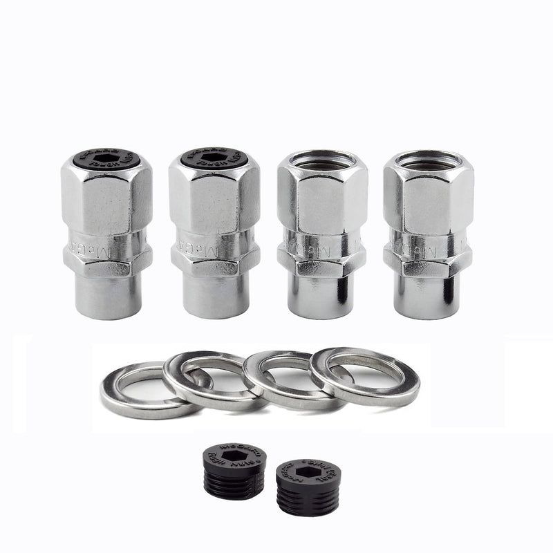 Chrome Racing MCGARD 60129 .490" Shank Style Lug Nut Set (M12 x 1.5 Thread Size) - Set of 4
