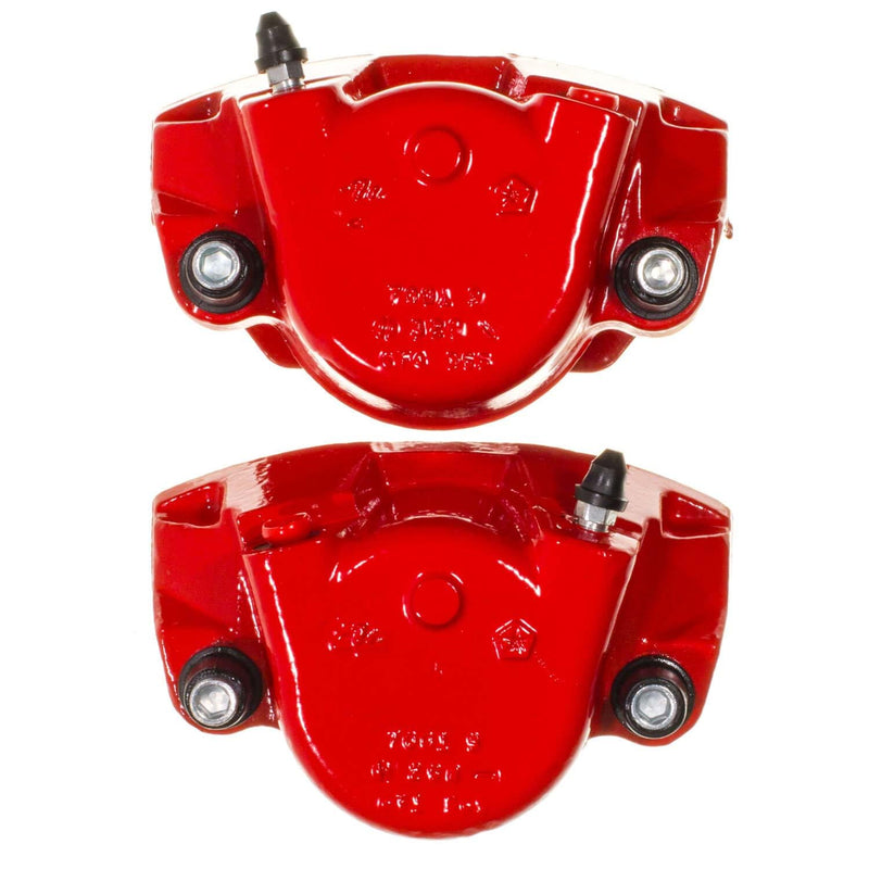Power Stop S15181 Front Pair of High-Temp Red Powder Coated Calipers