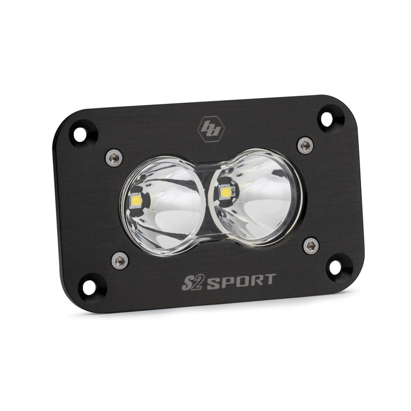 Baja Designs Flush Mount S2 Sport Black LED Light Pod (Spot; Clear)