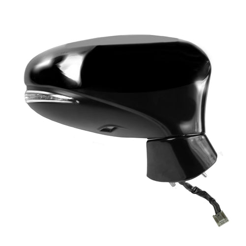 Fit System Mirror Passenger Side for Lexus CT200h, Black w/PTM Cover, w/Turn Signal, Puddle lamp, Foldaway, w/o Memory, w/o auto dimming, Heated Power
