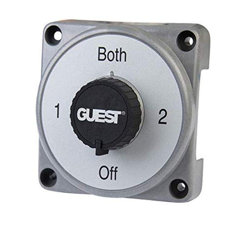 Heavy Duty Guest 2300A Diesel Power Marie Battery Selector Switch (360 Continuous, 600 Momentary Amps)