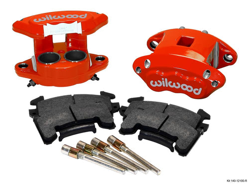140-12100-R WILWOOD D154 Front Caliper Kit - Red 1.62 / 1.62" Piston,0.81" Rotor