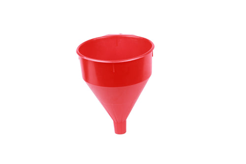 Funnel King WirthCo 32006 Red Polyethylene Funnel with Screen/Strainer, Funnel for Oil, Fuel, Gas, and Automotive, Large 6-quart Capacity