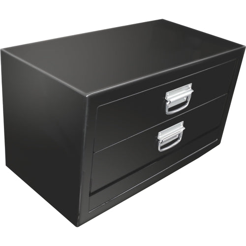 Storage Drawers Phoenix USA for Underbody Truck Tool Box - 2-Drawer, Steel, Gloss Black, Loop Handles, 25in. x 17in. x 13in. Model Number TB2DK