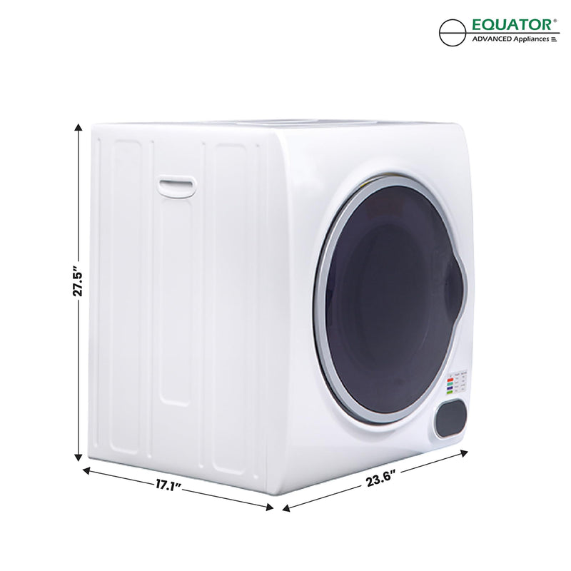 Equator 110V 3.5 cu.ft. Compact Digital Vented Sensor Dryer (ED 852 White)