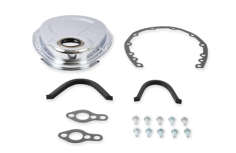 Chrome Plated Mr. Gasket 4590 Timing Cover Complete Kit