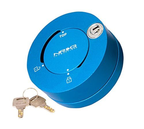 6-Holes Patterns Style NRG Innovations Steering Wheel Quick Release Short Hub Adapter, Quick Lock w/Keys, Blue, NRG-SRK-101BL