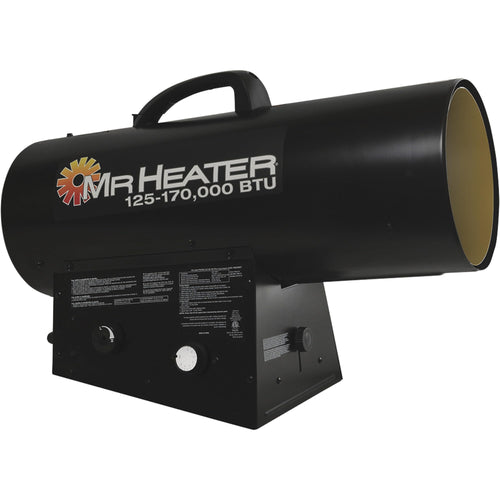 MH170QFAVT Mr. Heater 170,000 BTU Portable Propane Forced Air Heater with Quiet Burner Technology - Heavy Duty Outdoor & Job Site Heater