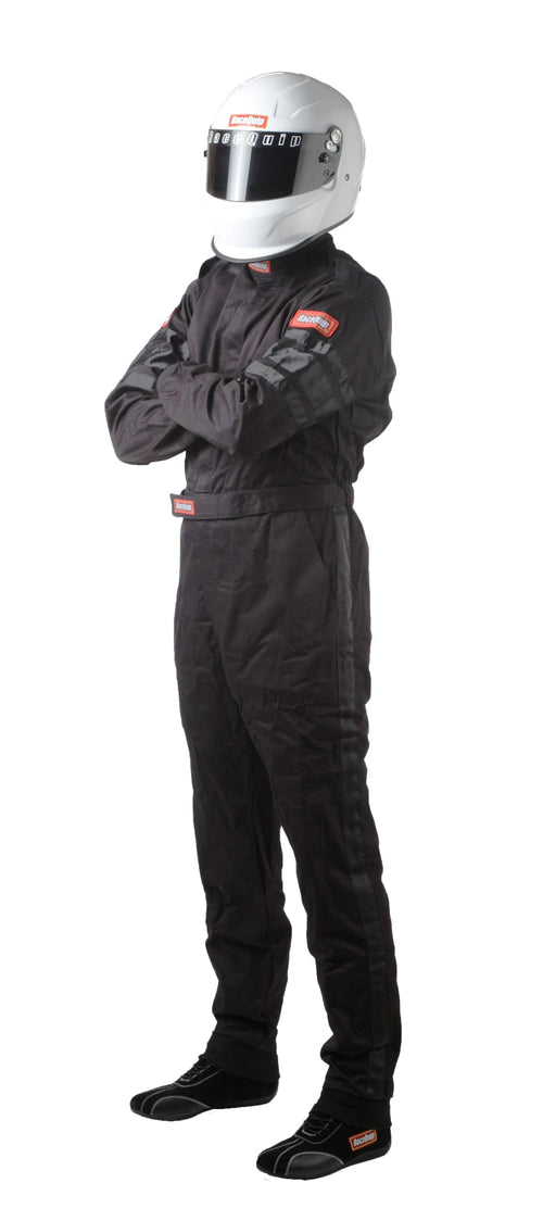 110008RQP RaceQuip® 110 Series 1-Pc Driving Suit - SFI 3.2A/1 - 3XL - Black