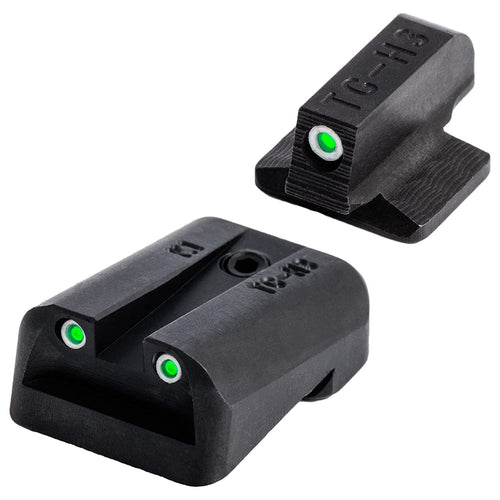 Tritium TRUGLO Handgun Sight | High-Visible Front & Rear Night Sights with White & Tritium Dots, Compatible with Kimber 1911 with Fixed Rear Sight (Excluding Micro Series)