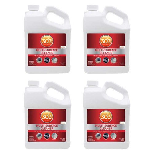 303 Products Cleaner Multi-Surface - Safely Cleans All Water Safe Surfaces, Including All Types of Fabric and Vinyl, Rinses Residue Free, Manufacturer Recommended, 1 Gallon (30570-4PK)