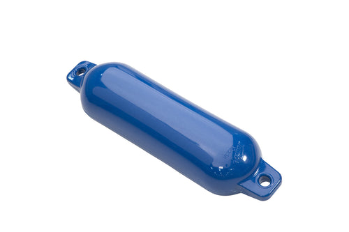 Hull-Gard Taylor Made Inflatable Boat Fender, Mid Atlantic Blue (10.5" x 30"), Unique Oval Shape, Molded Football Needle Inflation Valve, Seamless Construction, Double Eyelets - 41024