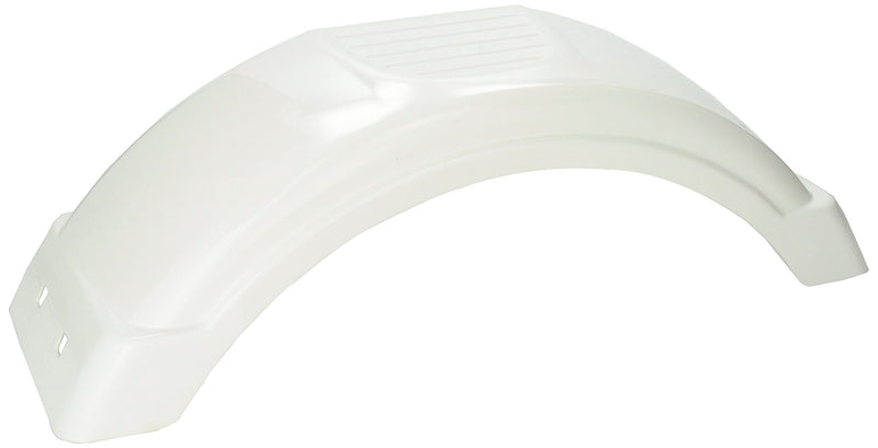 White Plastic Fender Fulton for 8"-12" Tire Size