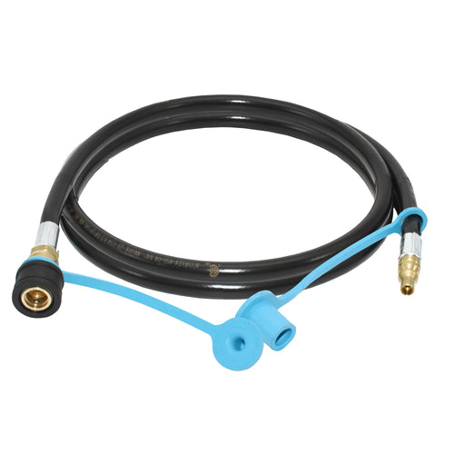 Flame King Dual Quick Connect Hose, RV, Van, Trailer, LP Gas Only, 72 Inch, 1/4 Inch ID - 100395-72, Black