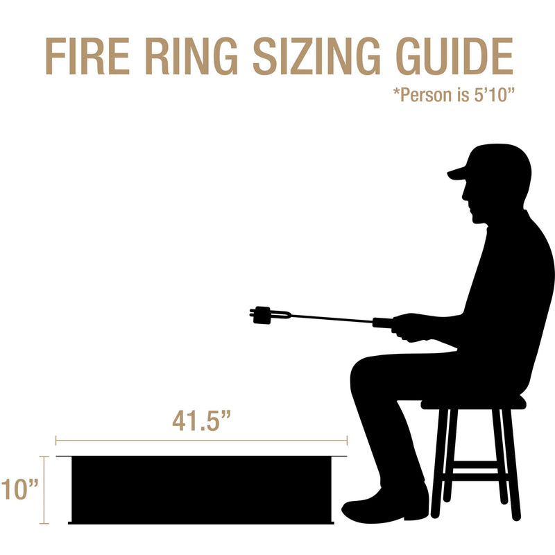 OFW421FR Pleasant Hearth 36" Solid Steel Square Fire Ring