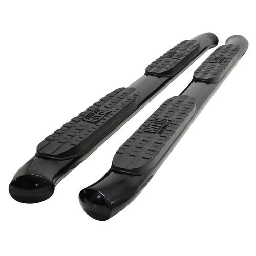 4in PRO TRAXX Oval Nerf Step Bars Black