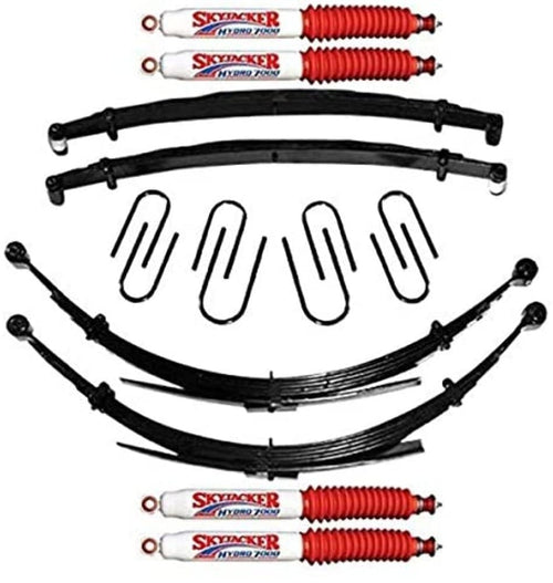 Suspension Lift Kit w/Shock Skyjacker C225AKSS-H 2.5 in. Lift For Use w/52 in. Rear Springs Incl. Front/Rear Leaf Springs Front/Rear U Bolt Kits Bushing Kit