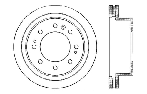 Sport Drilled/Slotted Brake Rotor StopTech 127.66074R (Front Right), 1 Pack
