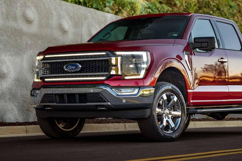 Ford F-150 21+ Morimoto XBG LED DRL Grille, Plug and Play Chrome Grille with White LED DRL (XBG23)