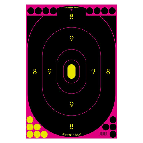 Shoot-N-C Birchwood Casey Silhouette Targets (Per 100), 12 x 18-Inch, Pink