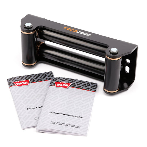 Winch Roller Fairlead WARN 24336 for 10" Drum, Black