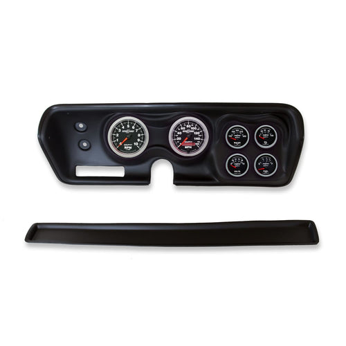 AUTO METER Direct Fit Dash Kit 2140-12, Bbody/Chrgr/GTX/Rdrnr/Sat 71-74, RPM/Mph/Fuel/Oilp/Wtmp/Bat, Sport-Comp Ii