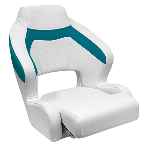 Wise BAJA XL 3338-0033 Bucket Seat with Flip Up Bolster, Brite White/Hot Teal