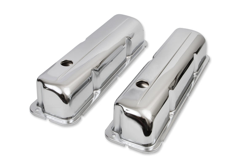 Vlv/Cvr Mr. Gasket Ford 332-428 W/Baff, Chrome