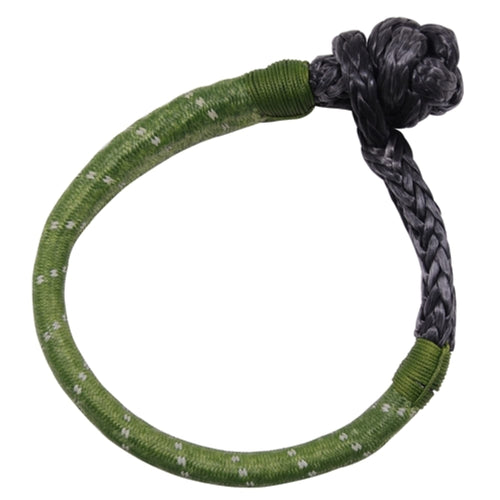 Winch Bulldog 20393- AR Rope Shackle 10mm 30K BS 8 Inch Diameter Loop Reflective, Green