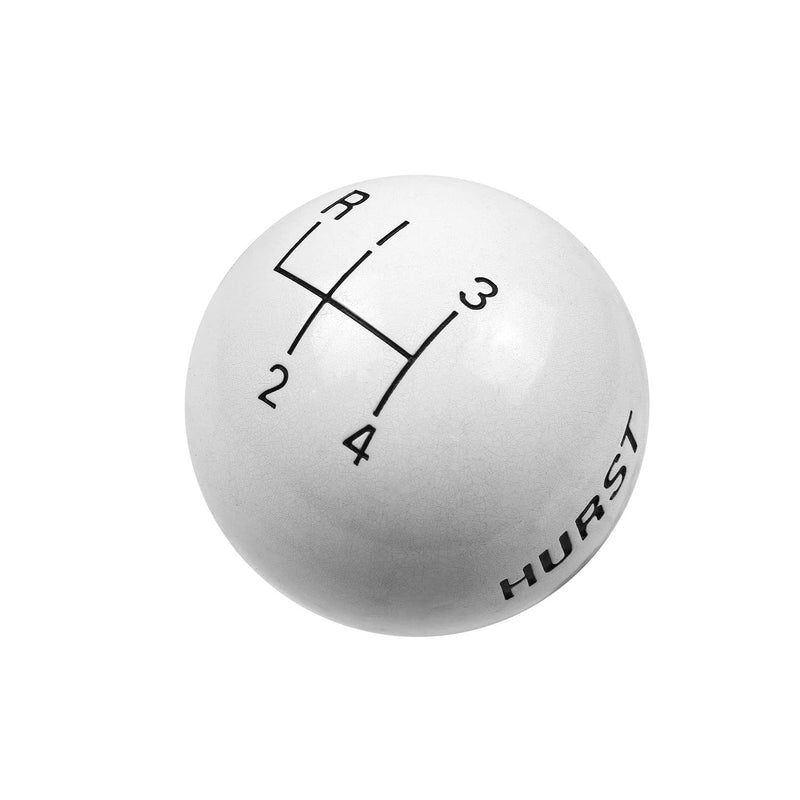 White Plastic Hurst Replacement Shifter Knob 1637626