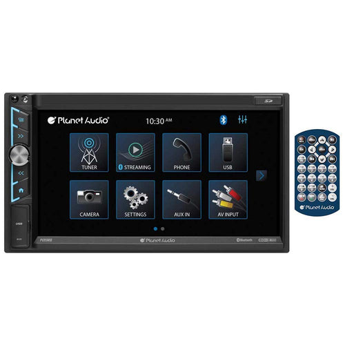 Multimedia Car Stereo Planet Audio P695MB - A-Link (Screen Mirroring), Bluetooth Audio and Calling, 6.95 Inch LCD Touchscreen, Double Din, USB, Micro SD, Aux Input, AM/FM Radio Receiver, No CD/DVD
