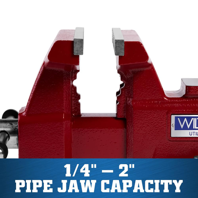 Utility Wilton Bench Vise, 6-1/2” Jaw Width, 6" Jaw Opening, 4" Throat (Model 676U)