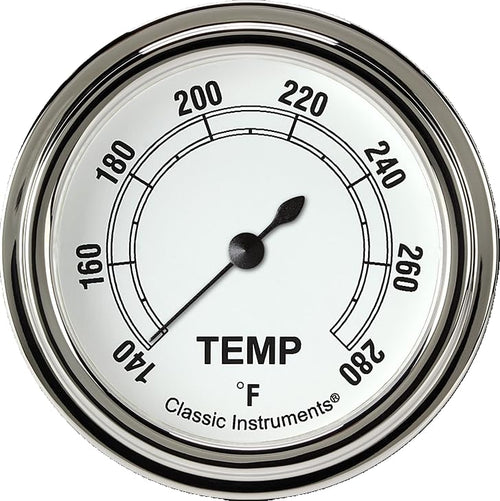 2 5/8" Short Sweep Water Temperature Gauge CW326SLF-02 Classic White