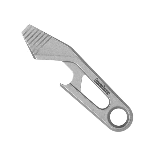 Kershaw Keychain Recap Bottle Opener, Gray Multi Tool with Bottle Opener, Pry Bar, and Flathead Screwdriver Tip, Fits Key Ring, Size of a House Key