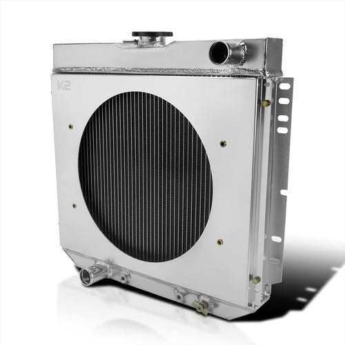 3 Row Aluminum Cooling Radiator with Fan Shroud Spec-D Tuning Compatible with 1967-1970 Ford Mustang V8