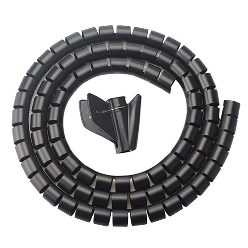 2m PE Cable Tidy Sleeves ompait,Cable Management Wire Tidy Cable Cover Flexible Tidy Protector for TV Computer,Home and Office Rope Organizer