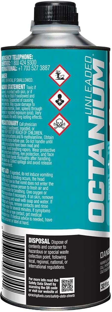 Octanium Unleaded 29505, VP Racing Octane Booster - Quart