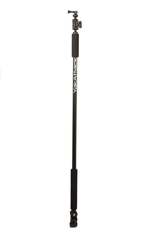 Boomstick Pro YakAttack Camera Mount | 51.5" Floating Aluminum Pole with LockNLoad Base | Includes GoPro & 1/4-20 Camera Attachments | 360° Rotation | Made in USA