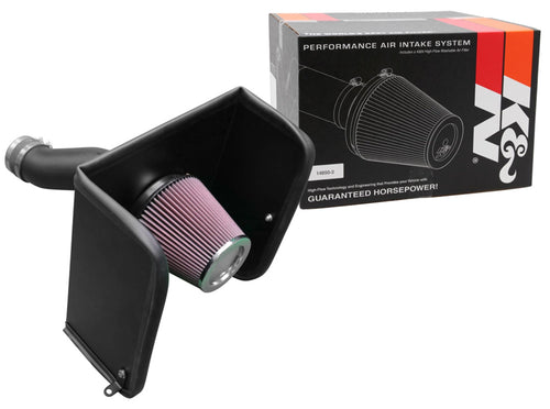 Cold Air Intake System K&N: High-Flow Air-Filter, Increase Performance & Horsepower: Compatible with 2017-2018 NISSAN Titan XD, 63-6020