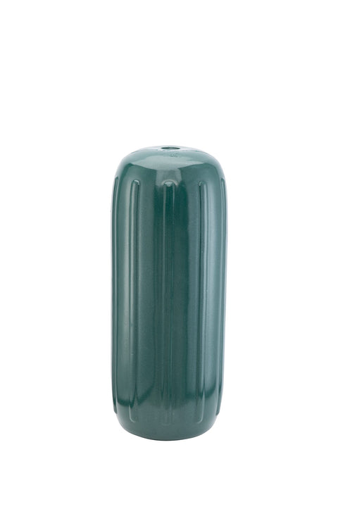 Taylor Made Inflatable Big B Boat Fender, Emerald Green (6" x 15") End-to-End Line Passage Fits 5/8" Rope, Hangs Horizontally or Vertically, Ribbed, Needle Valve, Marine-Grade Vinyl - 541025