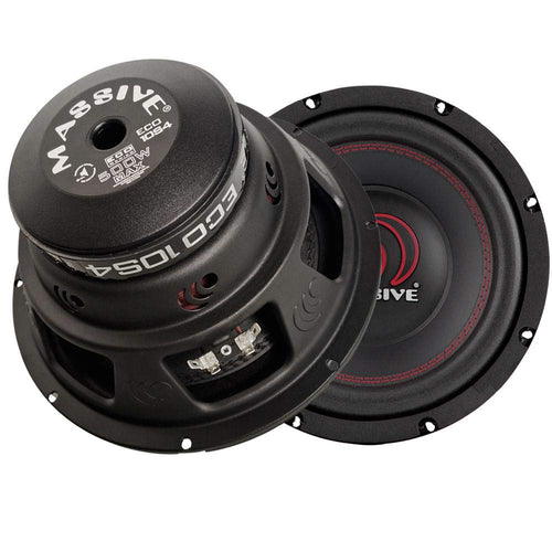 250W RMS 10" 4-Ohm SVC Subwoofer Massive Audio ECO Series ECO10S4