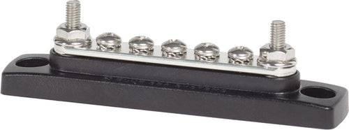 Mini BusBar Blue Sea Systems 2304 100 Amp with 5 screws, One size, Without Cover, Black