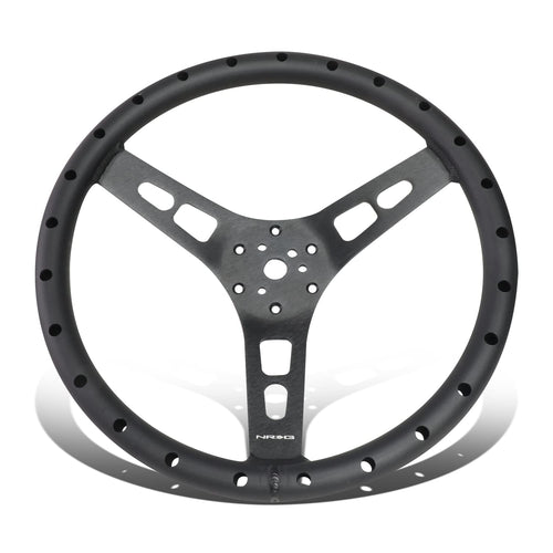 NRG Innovations Reinforced NRG-RST-025MB Steering Wheel 380mm Sport Full Aluminum Light Weight Welded