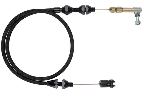 24" Throttle Cable Kit Lokar XTC-1000TP with Black Stainless Steel Housing Black Fittings for Tuned-Port Injection