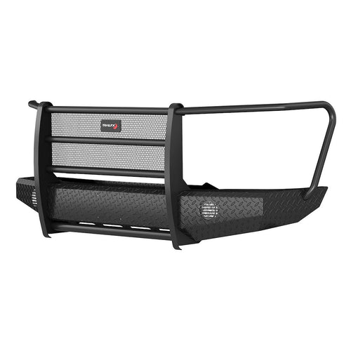 FX3030A Trail FX Bumper, One Piece Design, Direct Fit, With Grille Guard/Grille Mesh/Auxiliary Light Cutouts, Without Winch Mount, Gloss Black, Steel, Fits 2019-2024 Ram 2500/3500