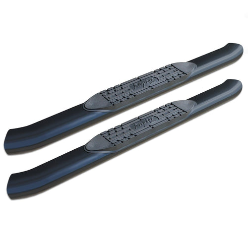 Nerf Bars Raptor Series Side Steps 5in Oval Black Curved for 10-24 Dodge Ram 2500/3500 Regular Cab