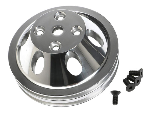 Polished Aluminum Trans-Dapt 6055 Crankshaft Pulley