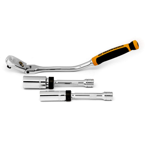 3 Pc. GEARWRENCH 3/8" Drive 90 Tooth Spark Plug Ratchet Set - 81229T