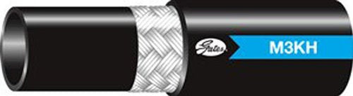 M3KH Gates High-Temperature 8M3KHXREEL Wire Braid Hydraulic Hose, 1/2" ID x 220-ft. L, 3250 Working PSI