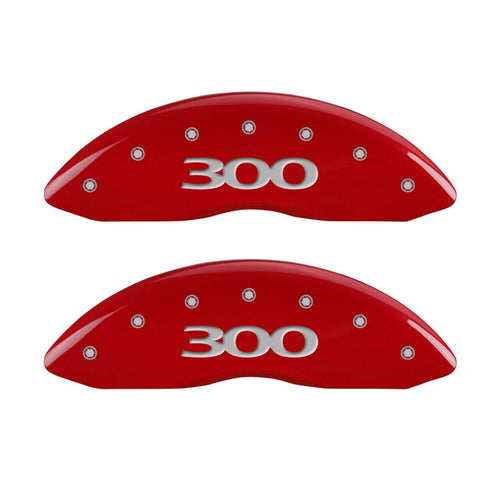 Caliper Covers MGP 32016S300RD Red Brake Fits 2011-2019 Chrysler 300 (Dual Piston Front Caliper) Engraved with 300 (Front/Rear Covers; Set of 4)